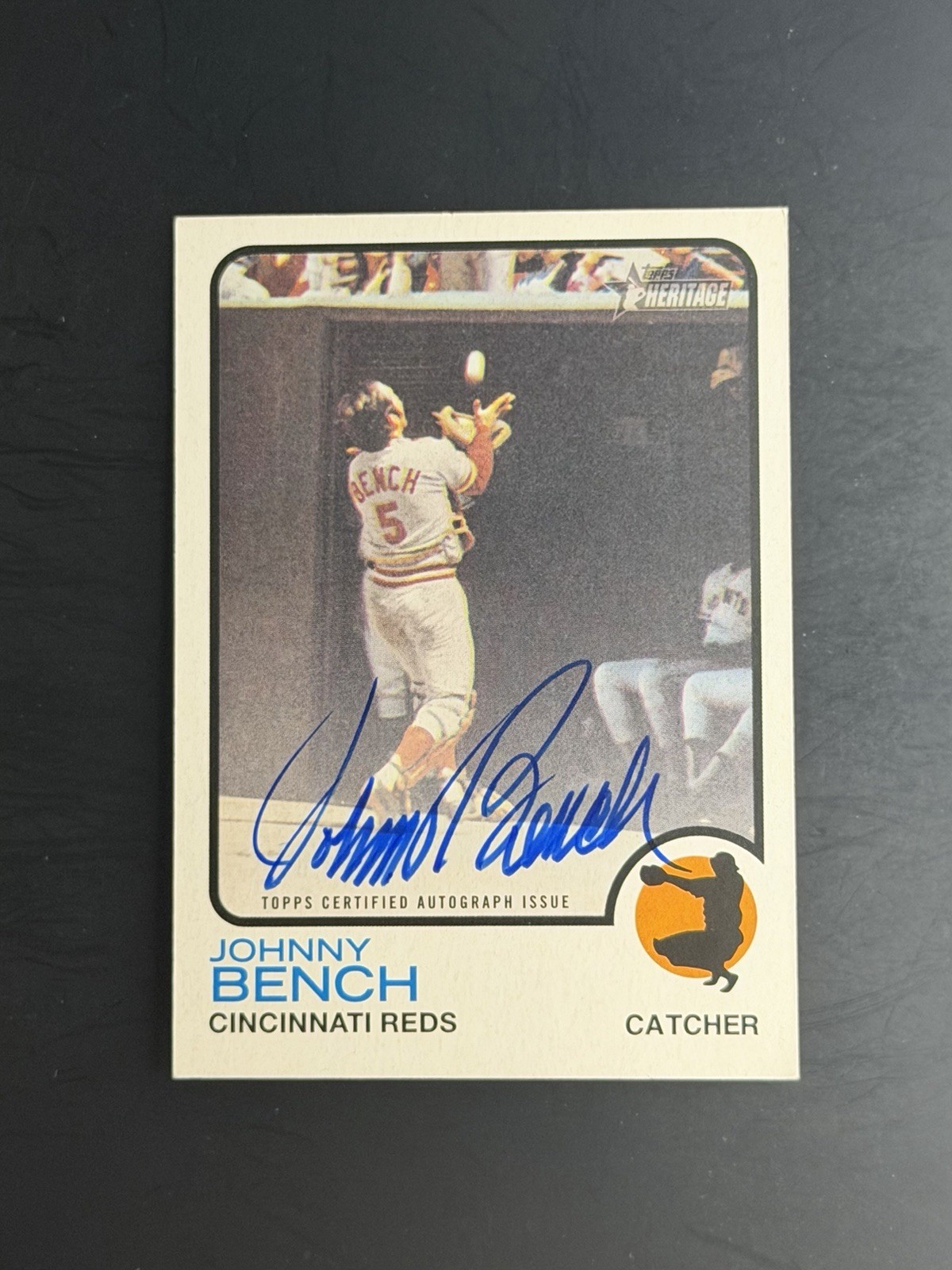 2022 Topps Heritage Johnny Bench Real One Auto HOF
