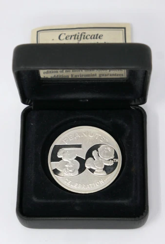 Peanuts Charlie Brown 50th Anniversary 1 oz Fine Silver Round LE/5,000 Coin