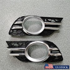 Fog Light Grill Trim Set For 2007-2009 Mercedes W211 E350 E550 Black Silver