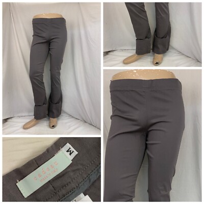 Cadeau Pants Sz M Gray Cotton Stretch Made In Italy Casual YGI N2-358