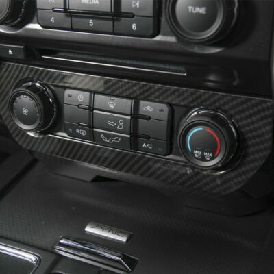 Carbon Fiber AC Vent Outlet Cover Trim For 2015-2020 Ford F-150 – Center Console Dash