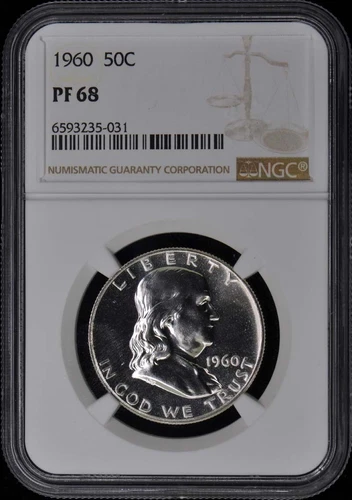 1960 Franklin Half Dollar 50C NGC PR68