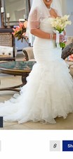 David bridals used wedding gown size 18 mermaid style 