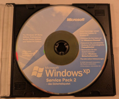 Microsoft Windows XP Service Pack 2 -das Sischerheitspakett CD Deutsch