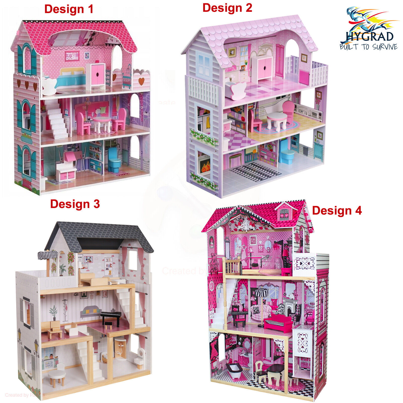 Buy Designafriend Wooden Dolls House, Doll houses