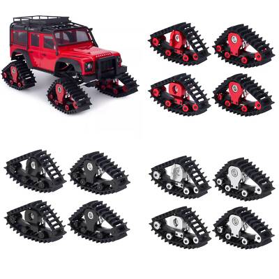 Upgrade Snow Tracks Wheel Tires Kit for 1/18 RC Crawler Car Traxxas TRX4M Parts