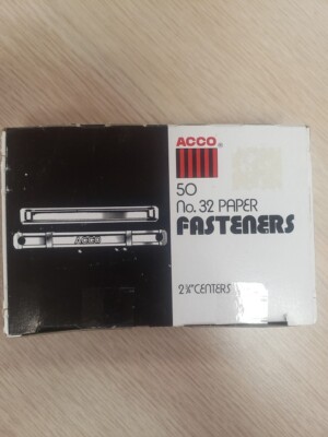 Acco No. 32 Paper Fasteners 2-3/4 Centers ONLY | eBay