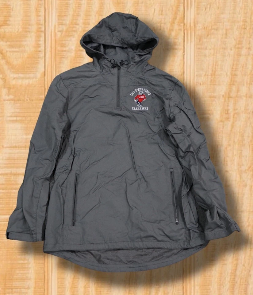 COLD SPRING HARBOR SEAHAWKS MENS MEDIUM GRAY PULLOVER 1/4 ZIP TEAM JACKET - Imagem 2 de 4