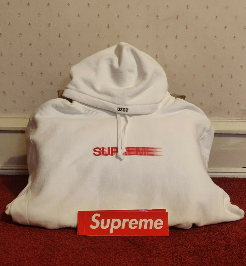 Supreme multi logo sweat à capuche blanc/rouge XL flambant neuf rare
