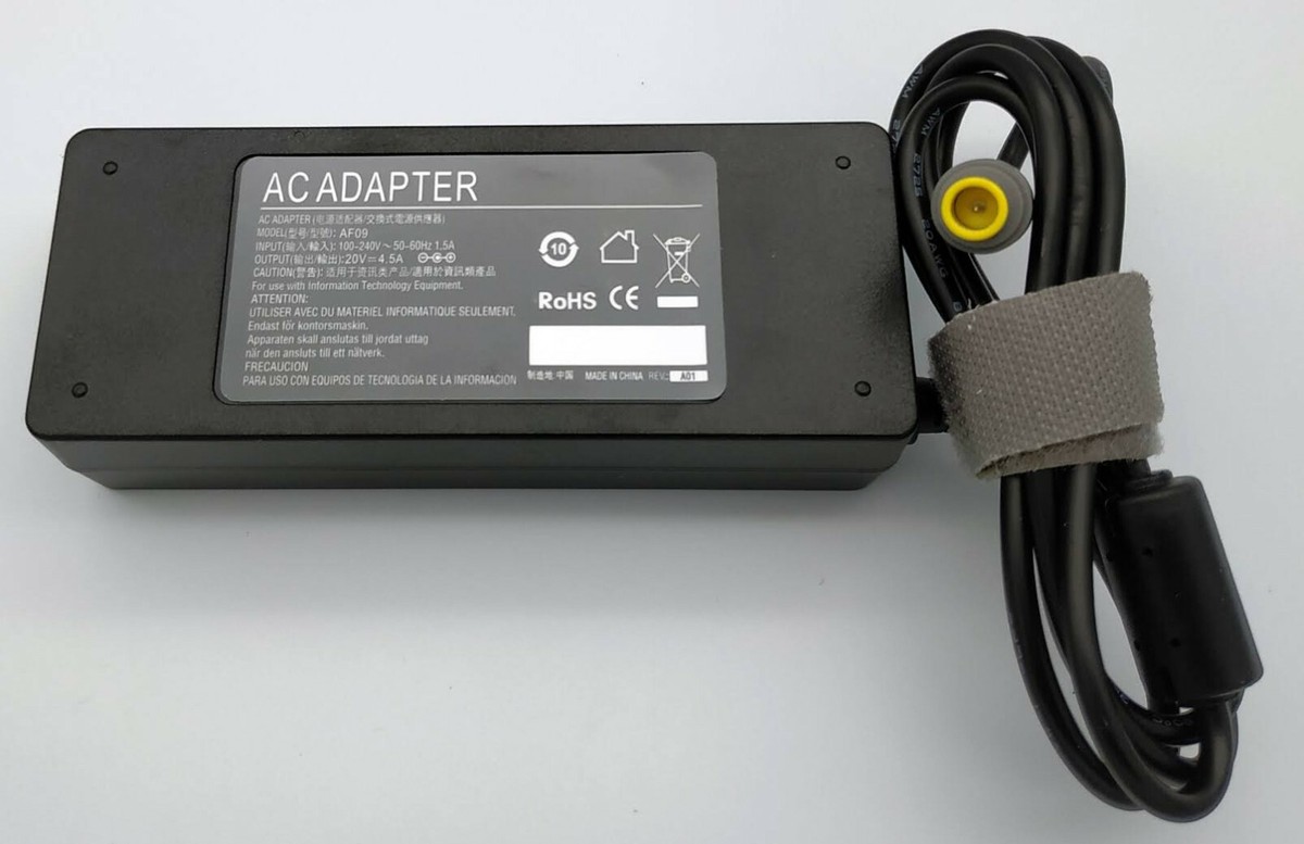 Caricabatterie 20V 4.5A 90W Per Lenovo ThinkPad T400 T500 X220 X230 E Più