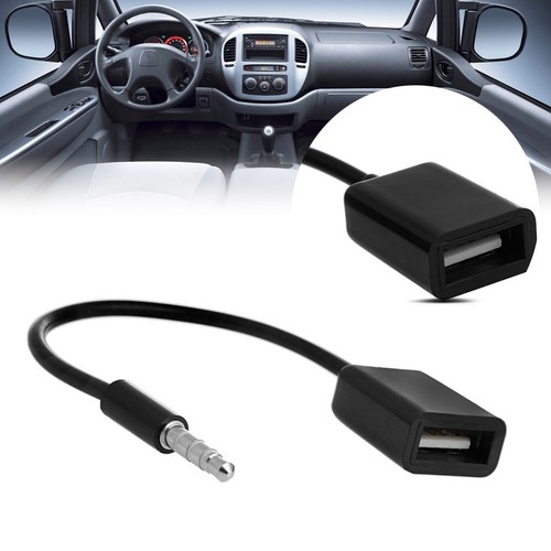 3.5mm Male AUX Audio Plug Jack To USB 2.0 Female Converter Cable Cord Car MP3 - Picture 2 of 7