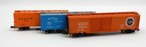 3 Spur N ZUGKASTENWAGEN: RIO GRANDE D&R GW, EVANS DUAL AIR PAK, BESSEMER B&LE - Bild 5 von 14