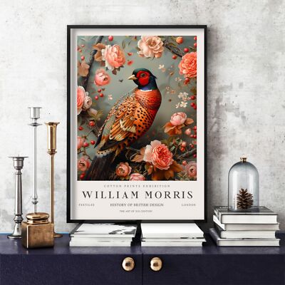 William Morris Druck, William Morris Ausstellung Poster Fasan, Vögel (307c)