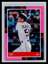 ⚾ ICHIRO SUZUKI 2022 DONRUSS NICKNAMES ICHI VARIATION 1988 RETRO PINK HOLO # 240
