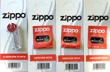 Zippo 3 Wicks 6 Flints