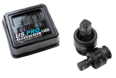 Impact Kreuzgelenk-Set 2-teilig 3/8 1/2 Antrieb Wackel-Schwenkadapter US PRO