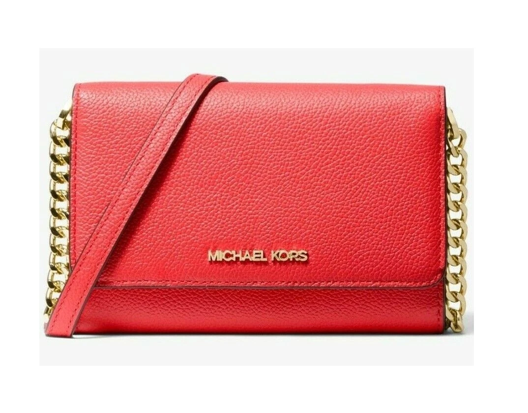 Michael Kors Jet Set Travel Medium Pebbled Leather Convertible Crossbody Bag