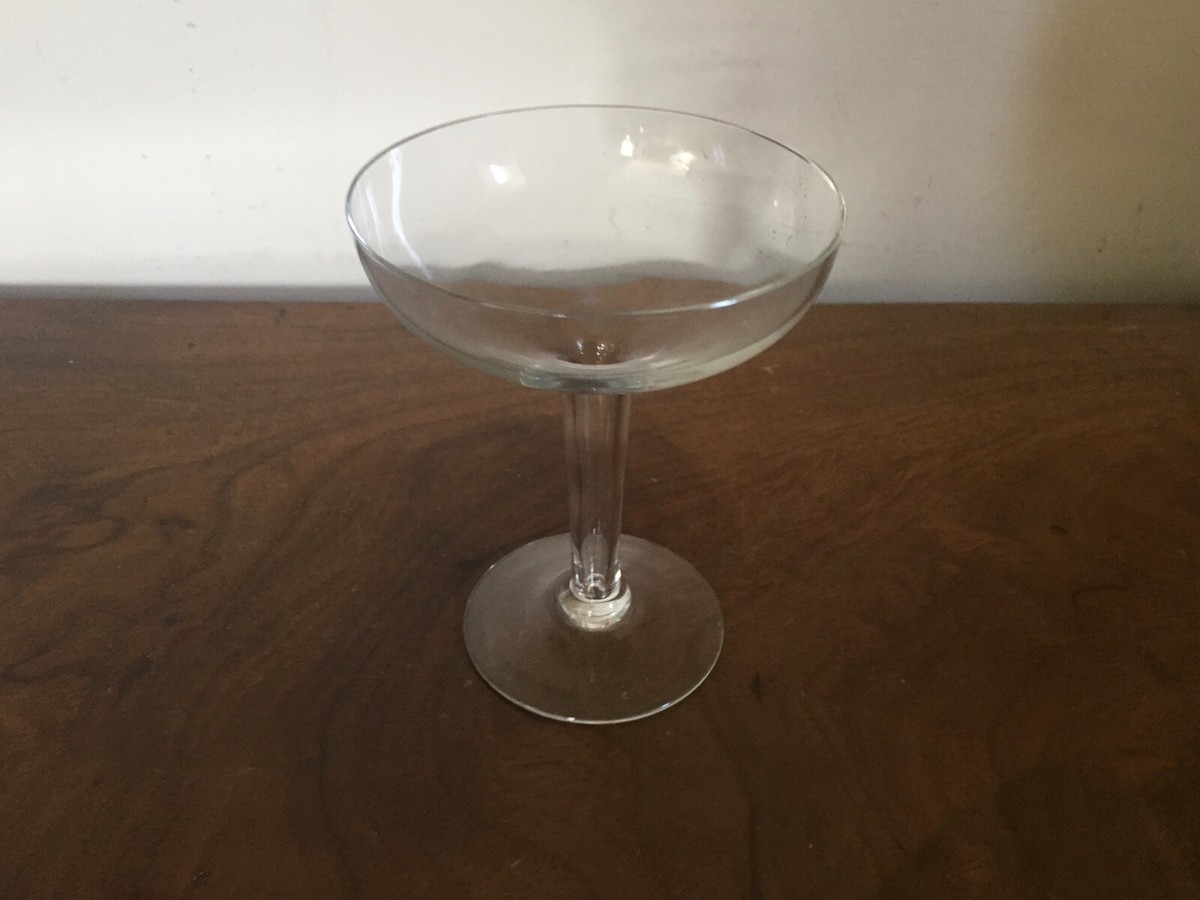 Vintage Art Deco Crystal Hollow Stem Champagne Glass Coupe Wine | eBay