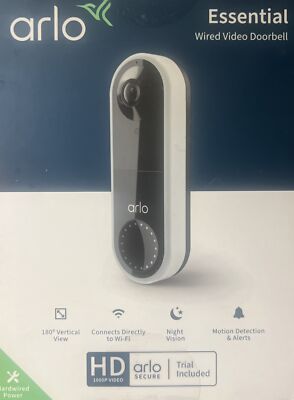 Arlo Essential Wired AVD1001-100NAR HD for sale online