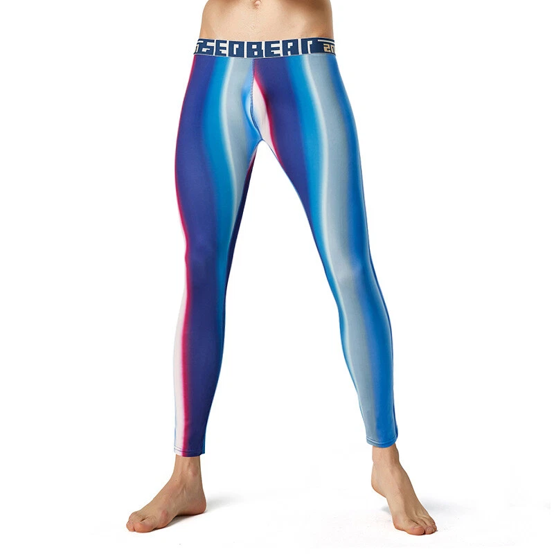 Seobean Men s Polyester Underwear Sports Leggings Tight Long Johns