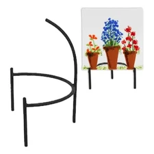 1/2 Round 8.75" Inch Art Table Display Stand, Glass Art Base, Plate Stand/Holder