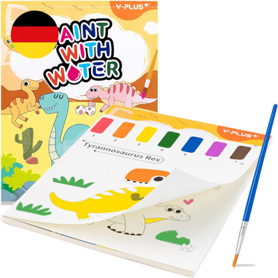 YPLUS Malbuch mit Wasserfarben für Kleinkinder, Aquarell-Malpapier für Kinder im