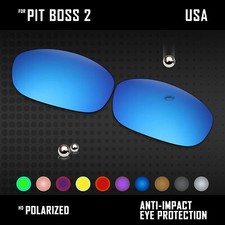 Anti Scratch Polarized Replacement Lenses for-Oakley Pit Boss 2 OO9137 Options