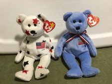 2 USA TY Beanie Babies- Glory, America