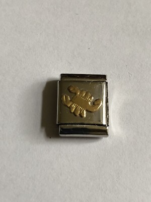 Nomination Big  Sternzeichen Skorpion, Stahl/ 750/000 Gold