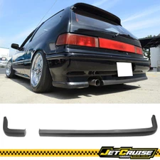 Fits 88-91 Honda Civic Hatchback 3Dr JDM Style Rear Bumper Lip Spoiler PU 2PCS