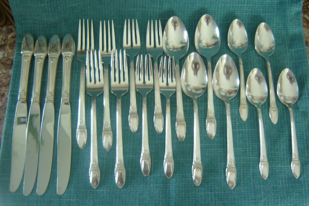 International Silver Flatware-Set Antique US Silver-Plated