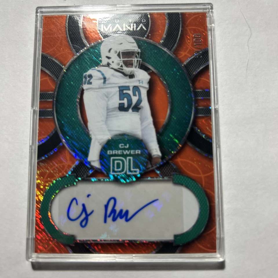 2.  2022 Wild Card Auto Mania. (2/4) (53/100). CJ Brewer RC  Tampa Bay Bucs   - Image 4 of 4