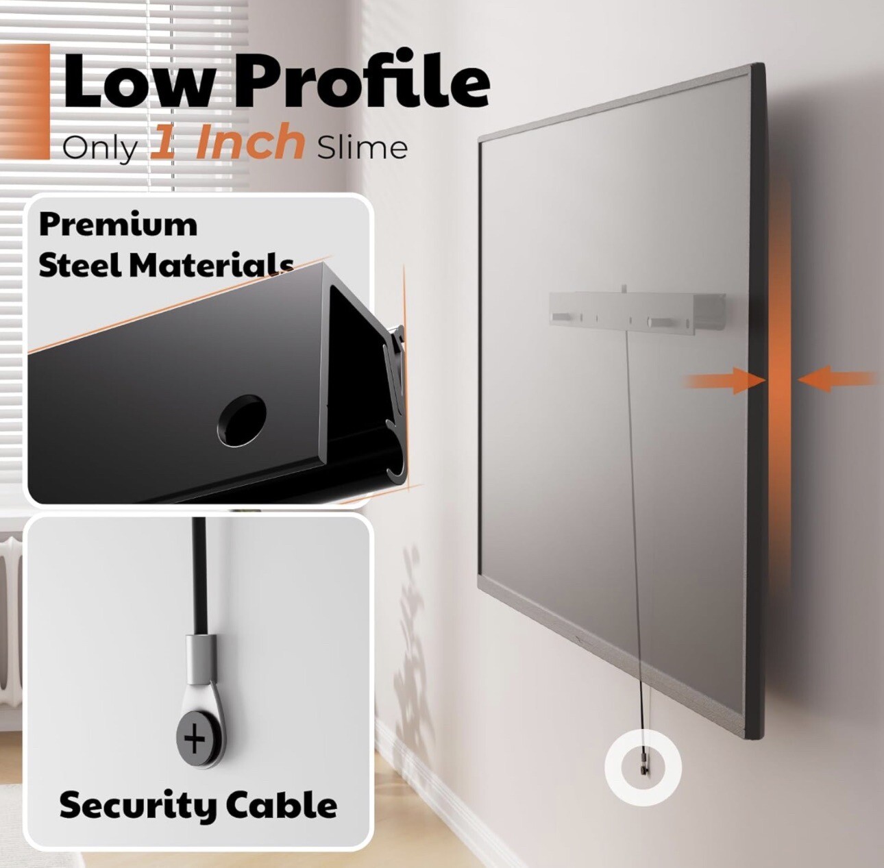 🗳️Studless TV Wall Mount, Heavy Duty Drywall TV Bracket Hanger for 2.. FMBI Sal