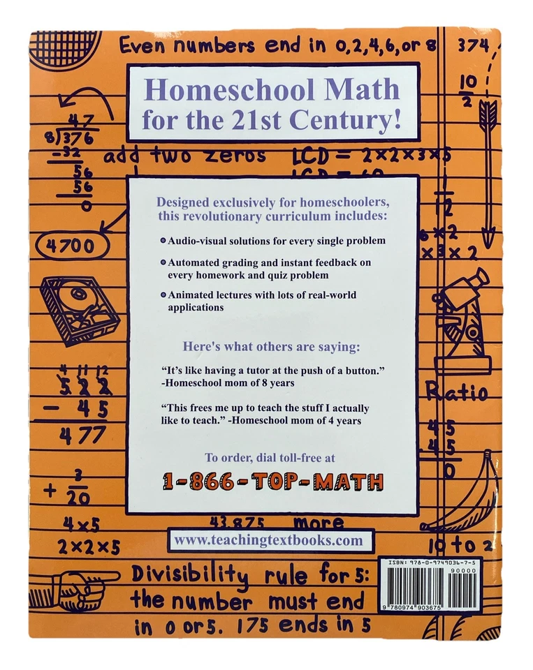 Teaching Textbooks Math 7 Answer Booklet by Greg Sabouri Shawn Sabouri CLEAN - Image 2 of 3