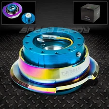 NRG STEERING WHEEL 6-HOLE GEN 2.5 QUICK RELEASE ADAPTOR IRIDIUM/NEW BLUE BODY