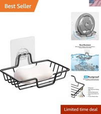 Bar Soap Holder for Shower, 304 Stainless Steel Rustproof, Wall Adhesive, Soa...