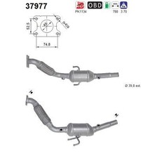 AS Katalysator Kat für VW up! Schrägheck (121, 122, BL1, BL2) für SEAT Mii (KF1)