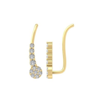 14k Gelbgold Lab gezüchteter Diamant Ohrhänger Geschenk für Frauen