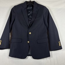 Class Club Gold Label Boys Blazer Jacket Size 10 Blue Preppy Dressy