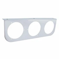 United Pacific 20428 Light Bar Bracket, Stainless, with Three 4" Light Cut-Outs