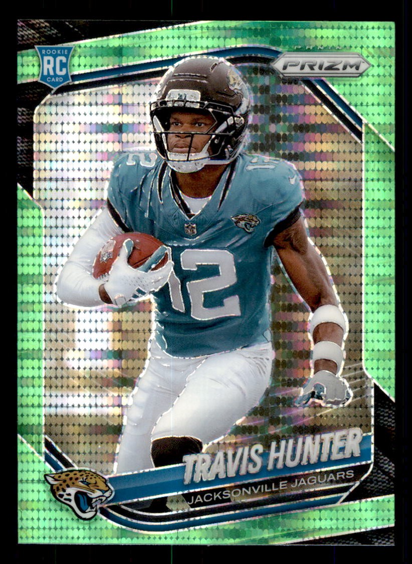 2025 Panini Prizm Neon Green Pulsar #301 Travis Hunter