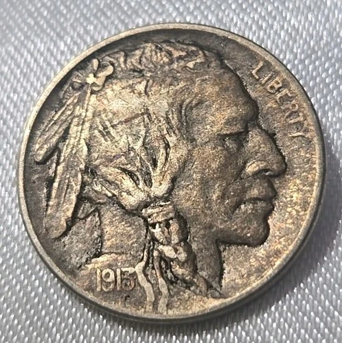 1913 D TYPE 1 BUFFALO NICKEL - XF/AU