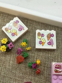 Lego Friends Bakery Ice cream Shop Replacement Parts Signs Food