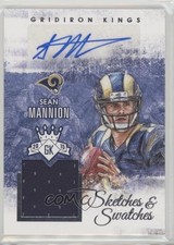 2015 Gridiron Kings Sketches and Swatches 76/249 Sean Mannion Auto Sketch 8k4