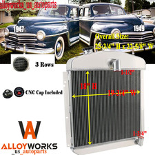 3 Row Radiator For 1947-1949 Plymouth Chrysler P15 Deluxe 3.64.15.3l L6 V8