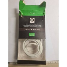 Male Satellite Cable  Female Coax Adapter 1.50M D2DIFFUSION D2SAT150