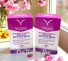 2 Vagisil Anti-Itch Medicated Wipes Maximum Strength 12 Each 2026