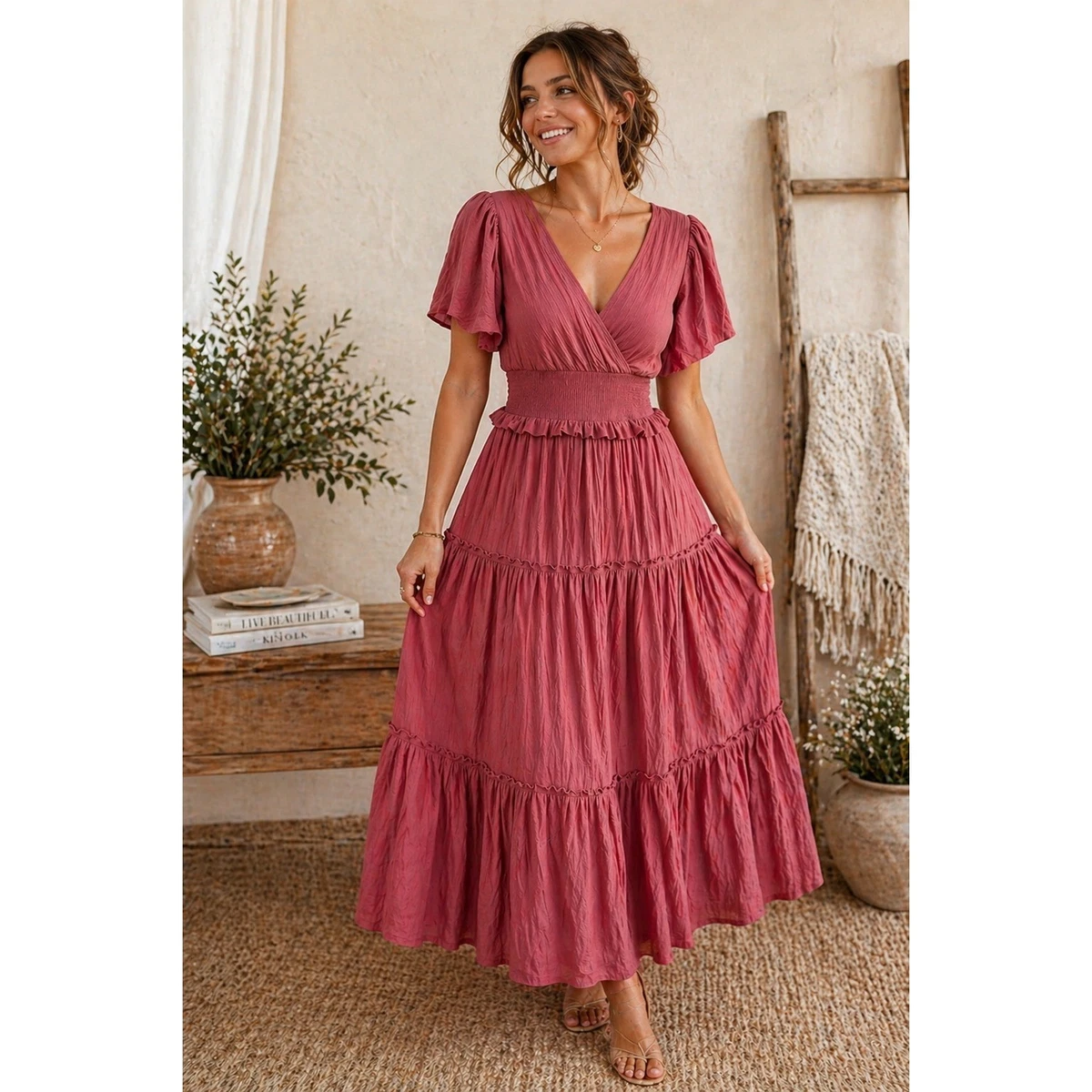 knee length dresses for ladies Francesca Dress Red / XXL main image 0
