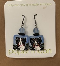 Paper Moon Handcrafted Polymer Clay Blue Dog ...