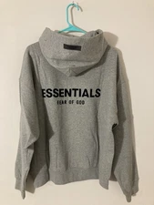 Fear of God Essentials Hoodie Dark Oatmeal SS22 size small Authentic 